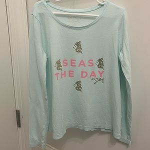 Lilly Pulitzer girls large 8-10 long sleeve tee